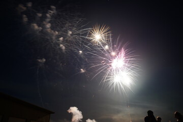 Fireworks being fired off in Wisconsin to celebrate the 4th of July independence day.