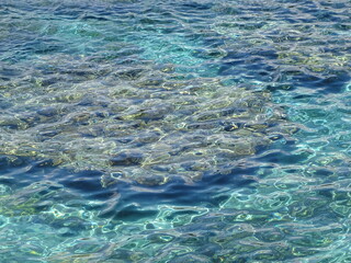 Ocean Water Reflected Over Coral Reef