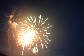 Fireworks being fired off in Wisconsin to celebrate the 4th of July independence day.