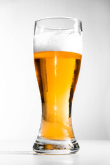 Semi-full glass of beer
