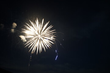 Fireworks being fired off in Wisconsin to celebrate the 4th of July independence day.