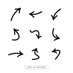 Hand Drawn Arrow Set - EPS 10 Vector