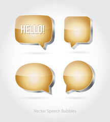 set of speech bubbles