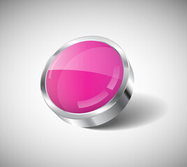 3d crystal button