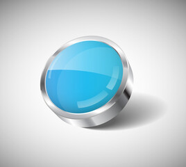 3d crystal button