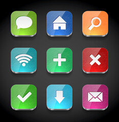 buttons for web vector