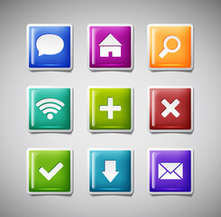 buttons for web vector