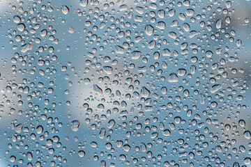 water drops on glass