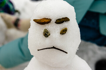 snowman on the snow