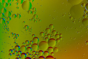 Air bubbles on the water surface