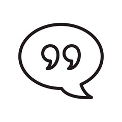 Quote icon. Vector graphic illustration. Suitable for website design, logo, app, template, and ui. 