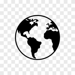 Earth internet globe icon in checkerboard BG. Internet flat icon symbol for applications.