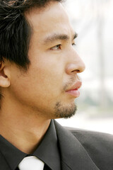 Obraz premium Close-up of a man in business suit