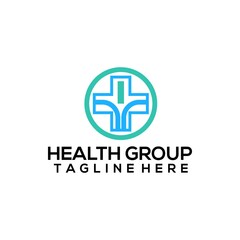 Naklejka na ściany i meble Health group logo concept