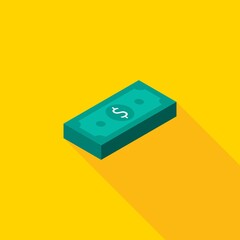 Dollar Money icon vector isometric. Flat style vector illustration.