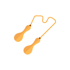 Jumping rope flat icon design. vector illustration