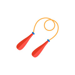 Jumping rope flat icon design. vector illustration