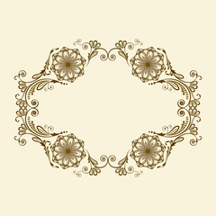 Vintage floral background with decorative flowers for design