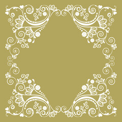 Vintage floral background with decorative flowers for design