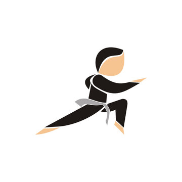 martial art silat design logo - vector 