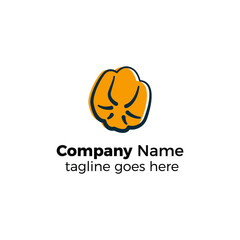 yellow bell pepper fruit vegetable logo design icon vector illustration simple line