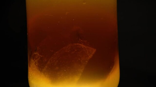 close up Kombucha scoby moving in a jar