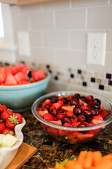 Bowl of Sliced Fruit