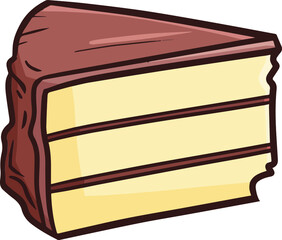 Cute and funny yummy a piece of chocolate tart