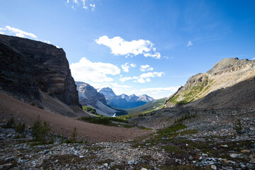 Fototapeta premium high contrast valley in the mountains on a summer day