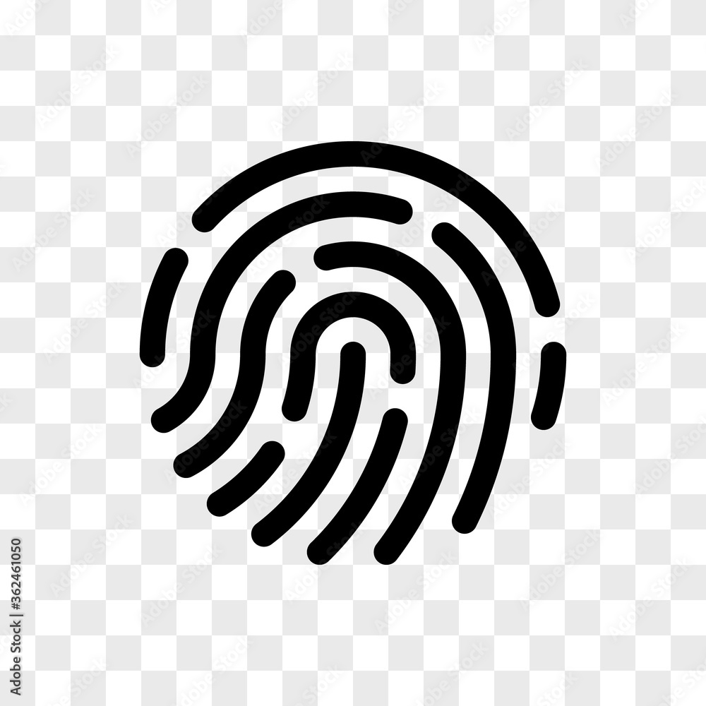 Poster fingerprint internet biometric icon in checkerboard bg. internet flat icon symbol for applications.