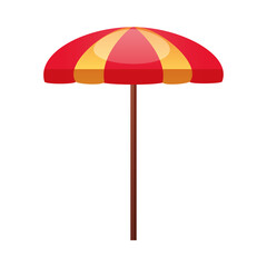 Isolated striped umbrella vector design