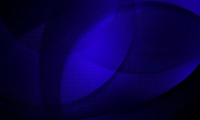 Naklejka premium Abstract background made of halftone dots and curved lines in blue colors