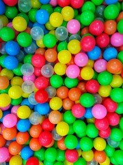 Fototapeta na wymiar Colorful plastic ball at playground