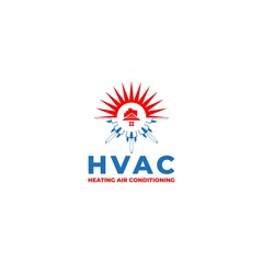 HVAC Construction Logo Design Vector