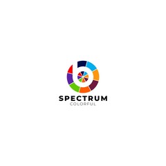 B Spectrum Colorful Logo Design Vector