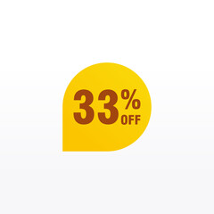 33 discount, Sales Vector badges for Labels, , Stickers, Banners, Tags, Web Stickers, New offer. Discount origami sign banner