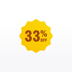 33 discount, Sales Vector badges for Labels, , Stickers, Banners, Tags, Web Stickers, New offer. Discount origami sign banner