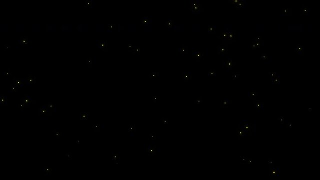 4K animation Firefly Sparkle shimmering Loop Animation Background Glow particular