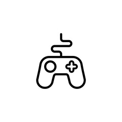 Game controller line icon. Gamepad, joystick. Vector on isolated white background. Eps 10.