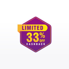 33 discount, Sales Vector badges for Labels, , Stickers, Banners, Tags, Web Stickers, New offer. Discount origami sign banner