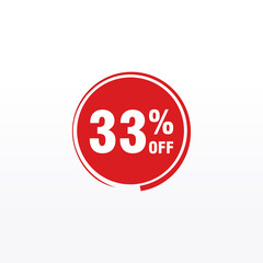 33 discount, Sales Vector badges for Labels, , Stickers, Banners, Tags, Web Stickers, New offer. Discount origami sign banner