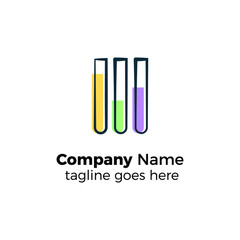 chemical bottle logo design icon vector illustration simple line