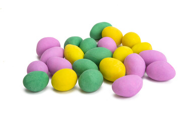 chocolate peanuts colored glaze isolated