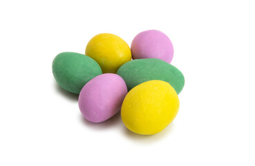 chocolate peanuts colored glaze isolated