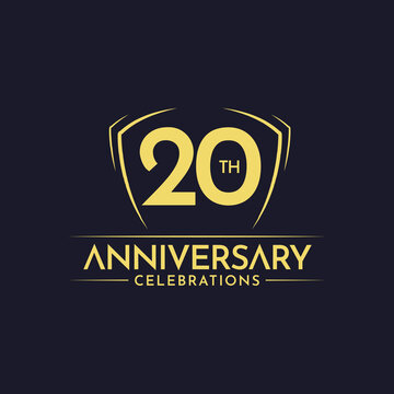 20 Th Anniversary Celebrations Vector Template Design Illustration