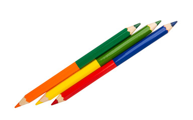 multicolored pencils isolated