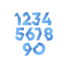 Paper Number Set Vector Template Design Illustration