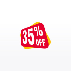 35 discount, Sales Vector badges for Labels, , Stickers, Banners, Tags, Web Stickers, New offer. Discount origami sign banner