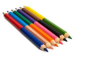 multicolored pencils isolated