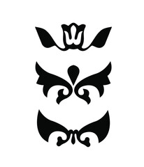 Flower vector icon isolated on white